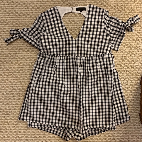 river island black and white jumpsuit